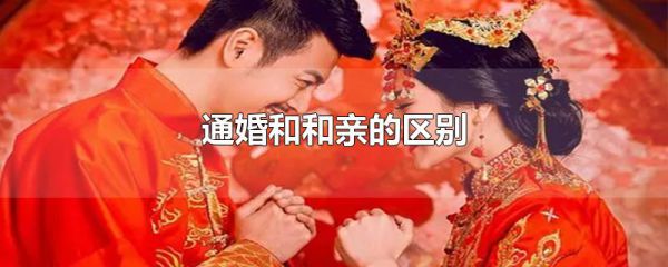 通婚和和亲的区别