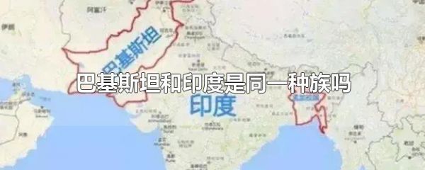 巴基斯坦和印度是同一种族吗
