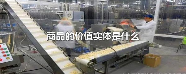 商品的价值实体是什么