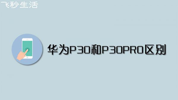 华为p30和p30pro区别