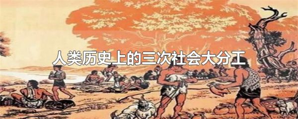人类历史上的三次社会大分工