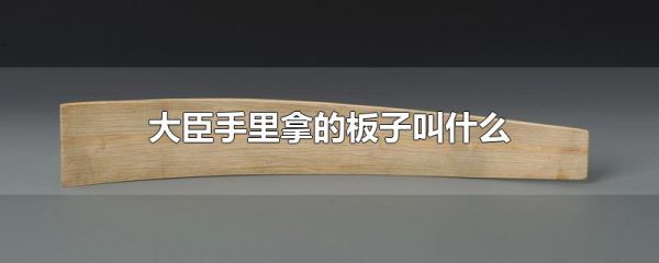 大臣手里拿的板子叫什么