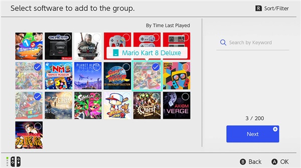 switch14.0系统更新发布 快来查看游戏分组吧