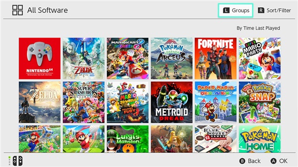 switch14.0系统更新发布 快来查看游戏分组吧