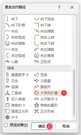 PowerPoint十字形扩展路径动画怎么设置