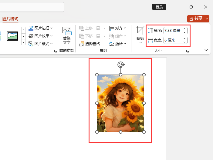 ppt图片大小怎么设置尺寸