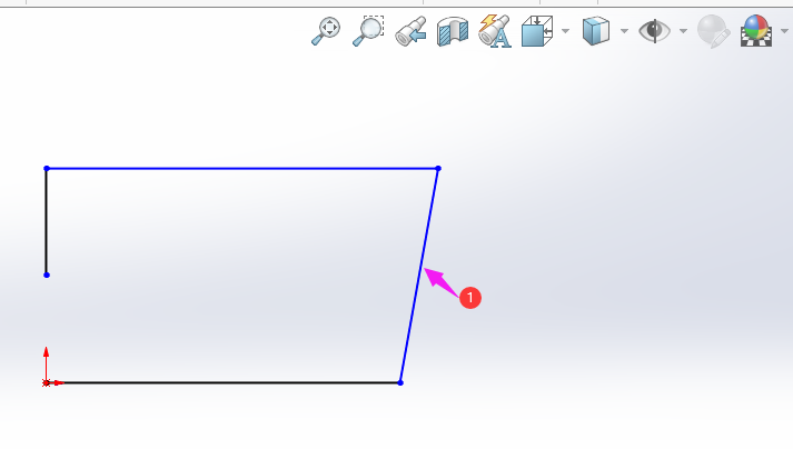 SOLIDWORKS斜线如何约束成竖直
