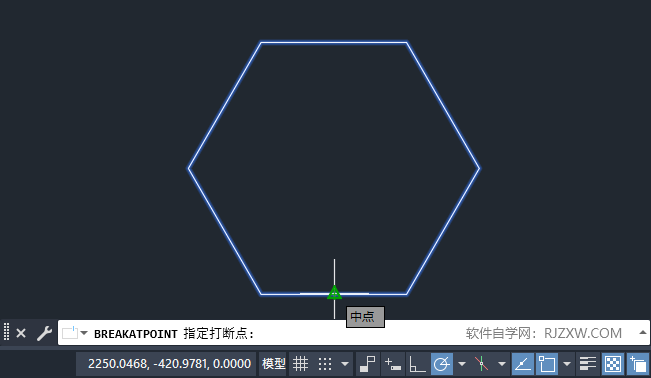 cad怎么把一条线打断成若干
