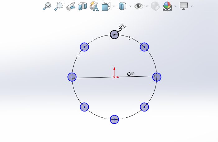 SOLIDWORKS圆周草图阵列怎么使用