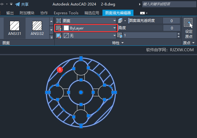 CAD图案颜色如何修改