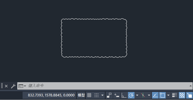 CAD矩形如何变成徒手画的方法