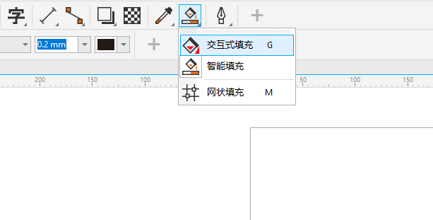 CDR里面找不到交互式填充怎么办