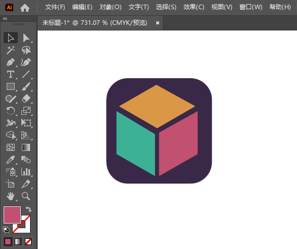 Illustrator2020如何绘制一个魔方APP图标