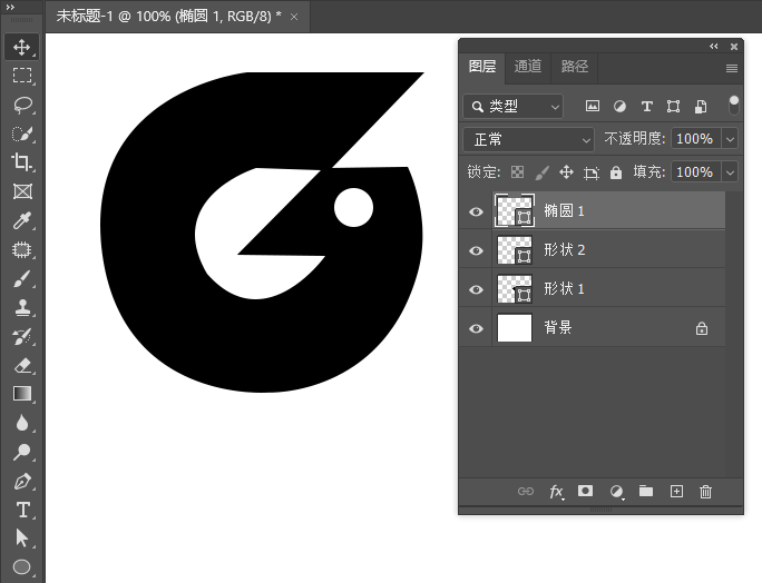 PS如何使用钢笔工具绘制LOGO
