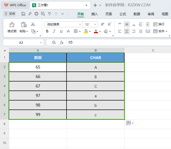 WPS表格里面的内容怎么增大字号