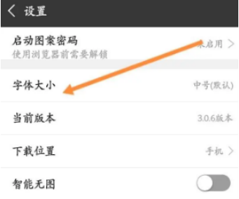 私密浏览器如何设置字体大小