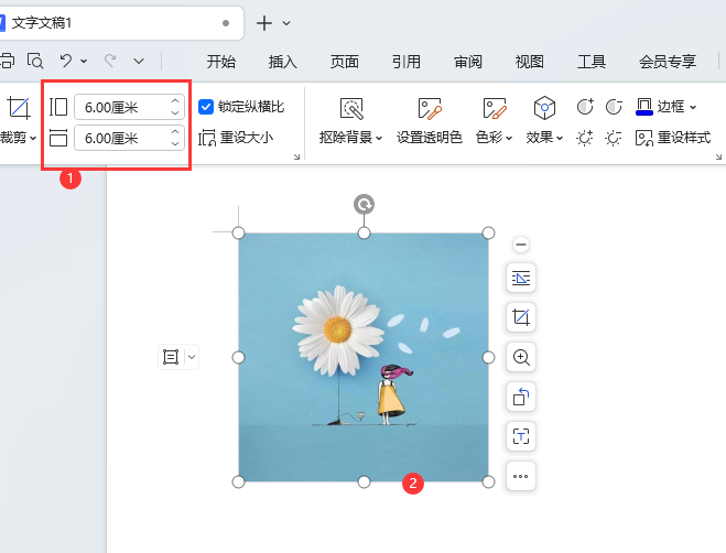 WPS如何调整图片大小