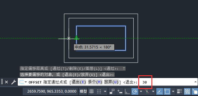 cad偏移通过怎么操作