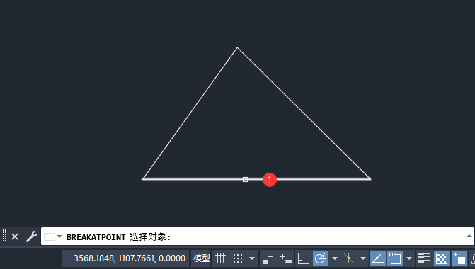 cad中把线从某一点断开