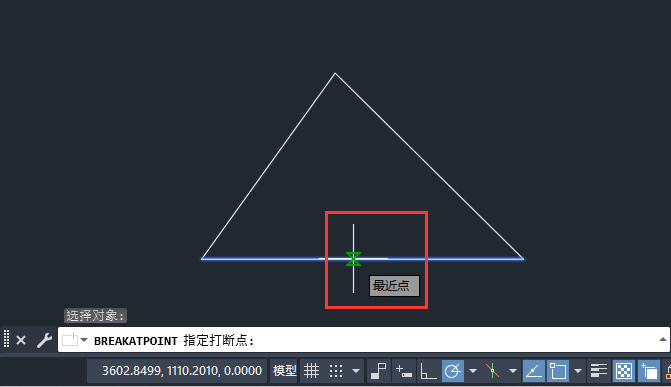 cad中把线从某一点断开