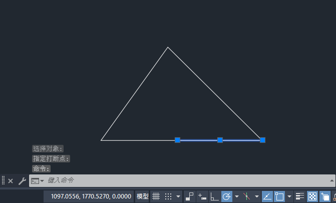 cad中把线从某一点断开