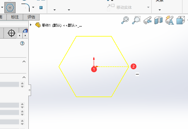 SOLIDWORKS创建外接圆的多边形