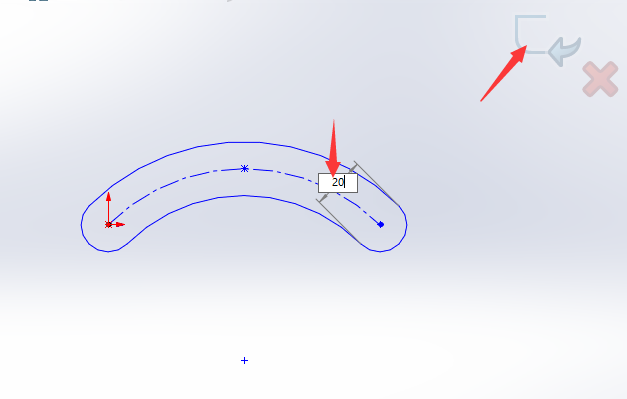 SOLIDWORKS三点圆弧槽口绘制的方法