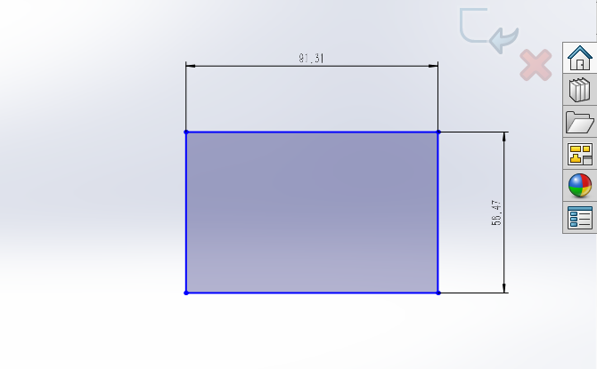 solidworks绘制草图矩形的方法