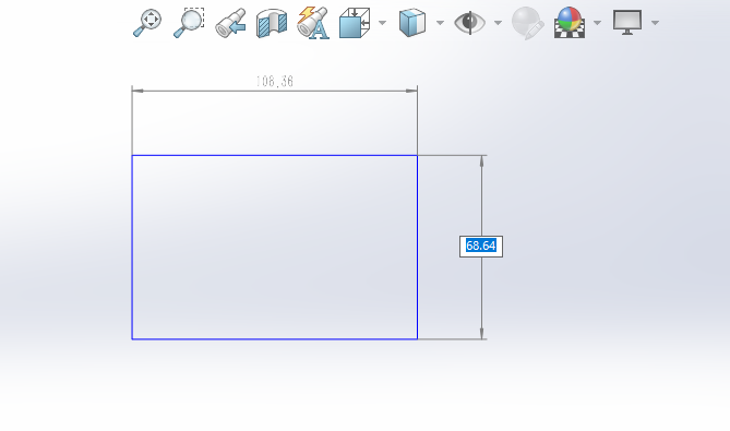 solidworks绘制草图矩形的方法