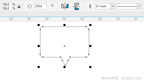 CDR2020如何设置对象的轮廓宽度