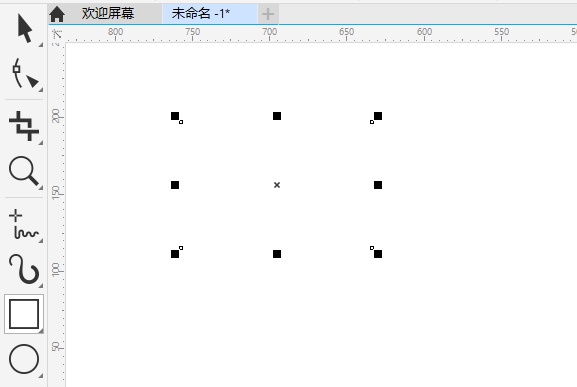 cdr矩形工具画出来的黑框线不见了怎么办