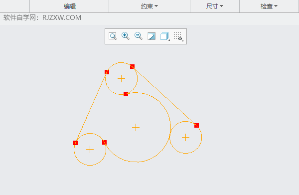 CREO如何使用3相切画圆弧