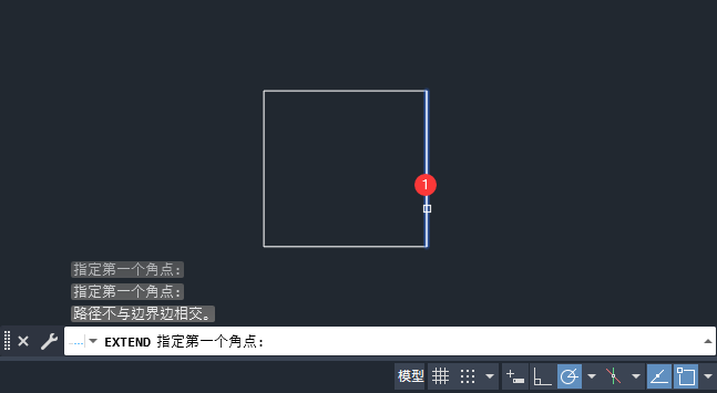 CAD如何使用延伸的窗交功能