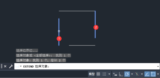 CAD的边界边怎么延伸