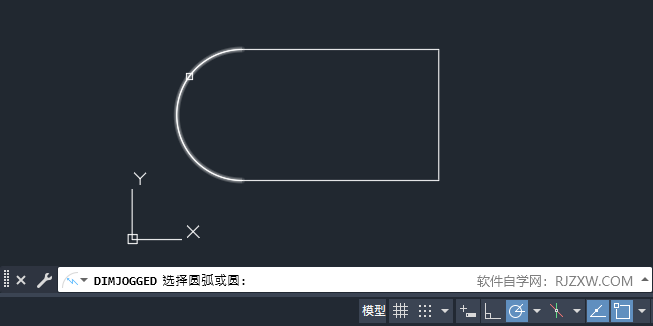 CAD2024如何创建圆和圆弧的折弯标注