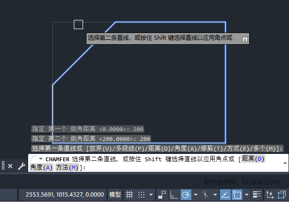 cad矩形倒角工具的详细介绍