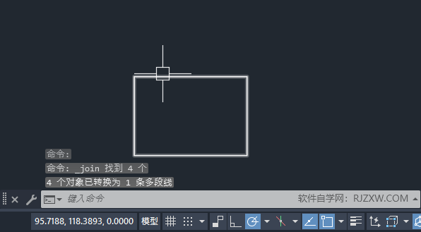 cad矩形打散后怎么合并的详细介绍
