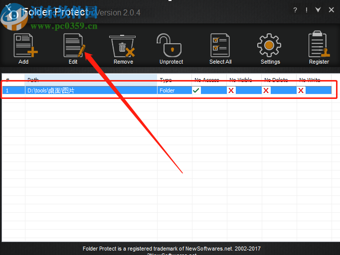使用Folder Protect设置文件夹权限的方法