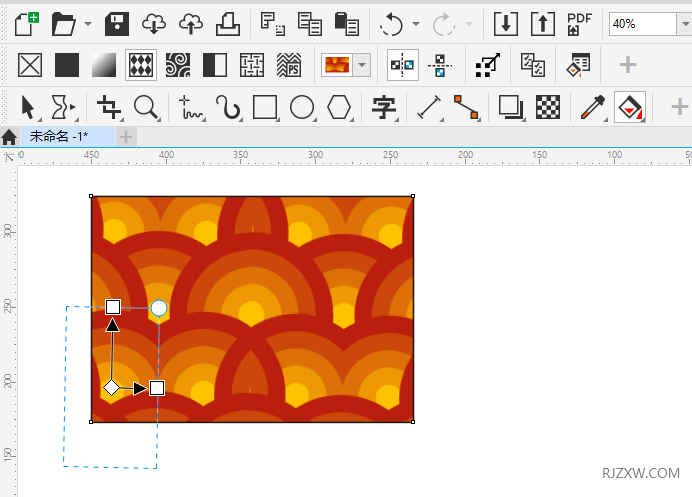CDR2020设置图案水平镜像平铺的方法
