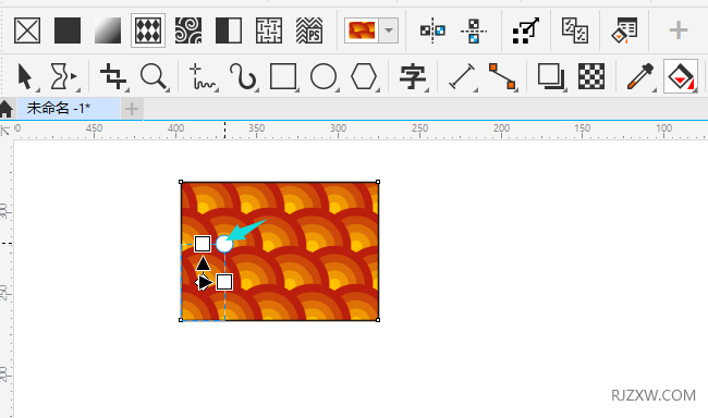 CDR2020怎么扩大矢量图案