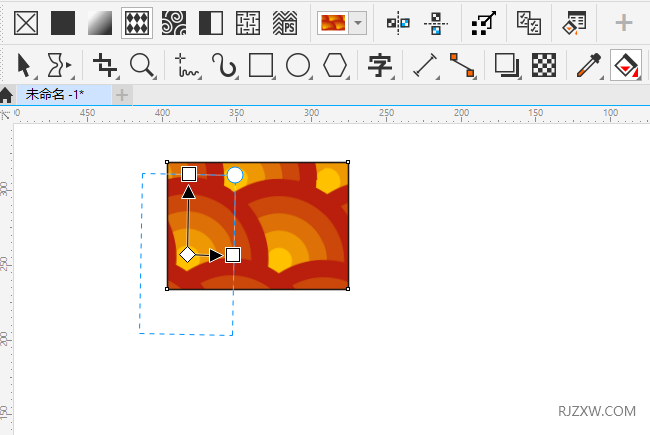 CDR2020怎么扩大矢量图案
