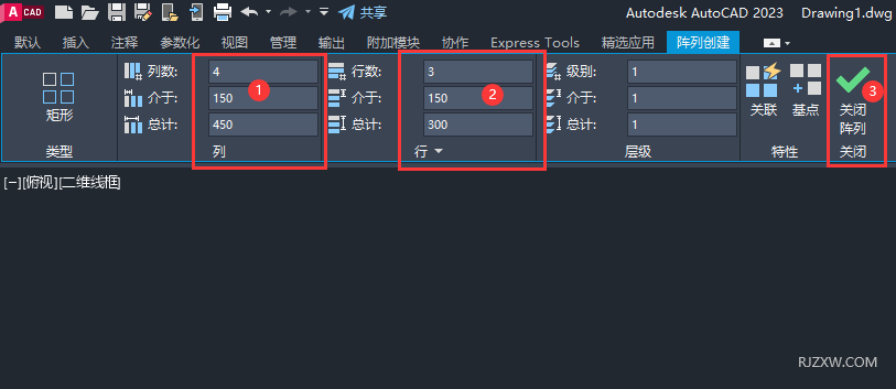 cad中怎样画圆矩形阵列