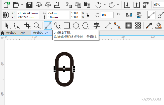 CDR2020画一个简易话筒图标
