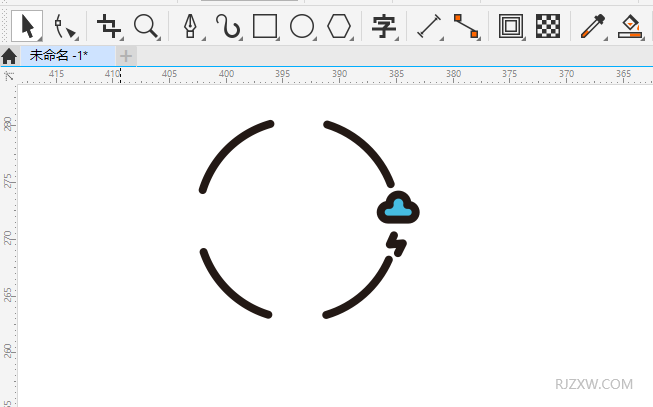 CDR2020怎么绘制一个跟天气有关图案