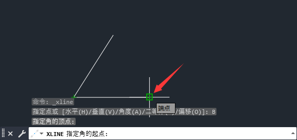 CAD怎么画夹角线