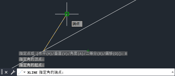 CAD怎么画夹角线
