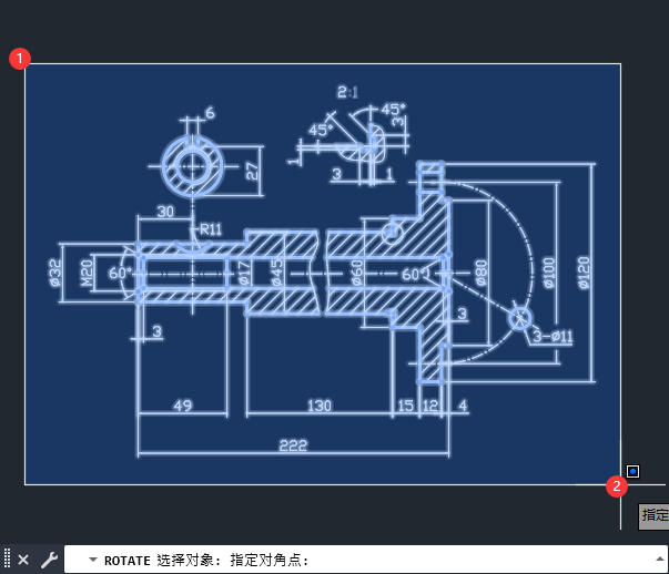 CAD图纸旋转角度