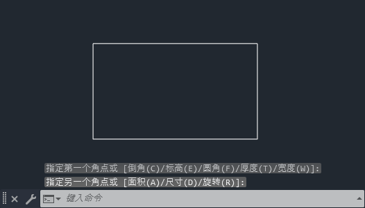 cad怎么直接画矩形