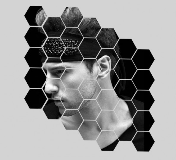 PS如何设计蜂窝状的人像海报