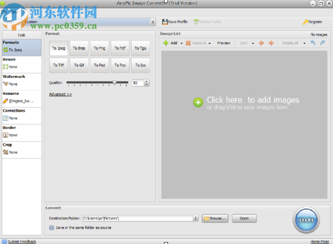 AnyPic Image Converter批量裁剪图片的操作方法
